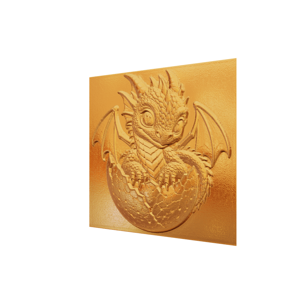 Baby Dragon in Cracked Egg Relief
