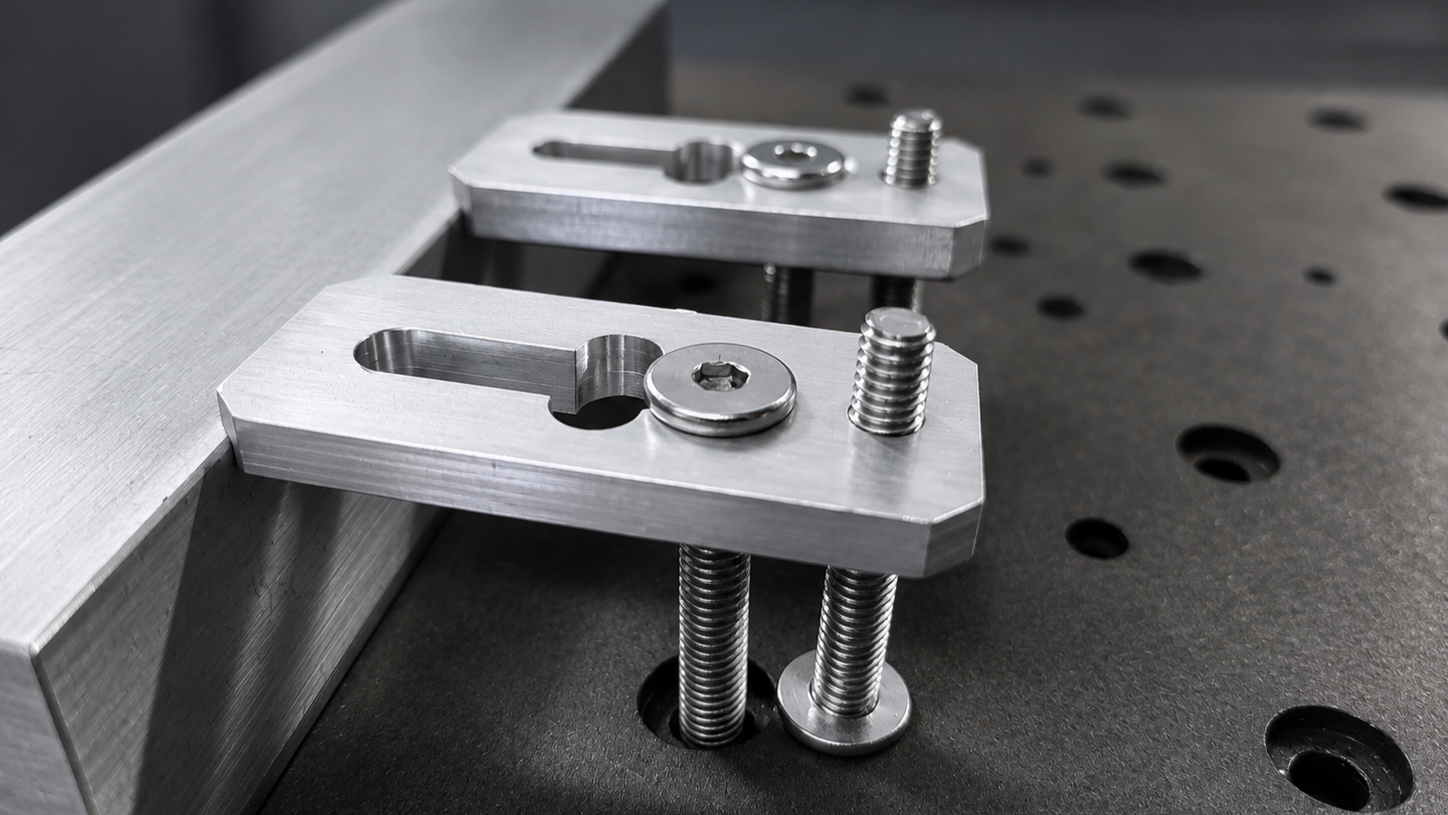 Top Clamps with Height-Adjustable Riser (For Secure Taller Stock Clamping, M5 Threaded)