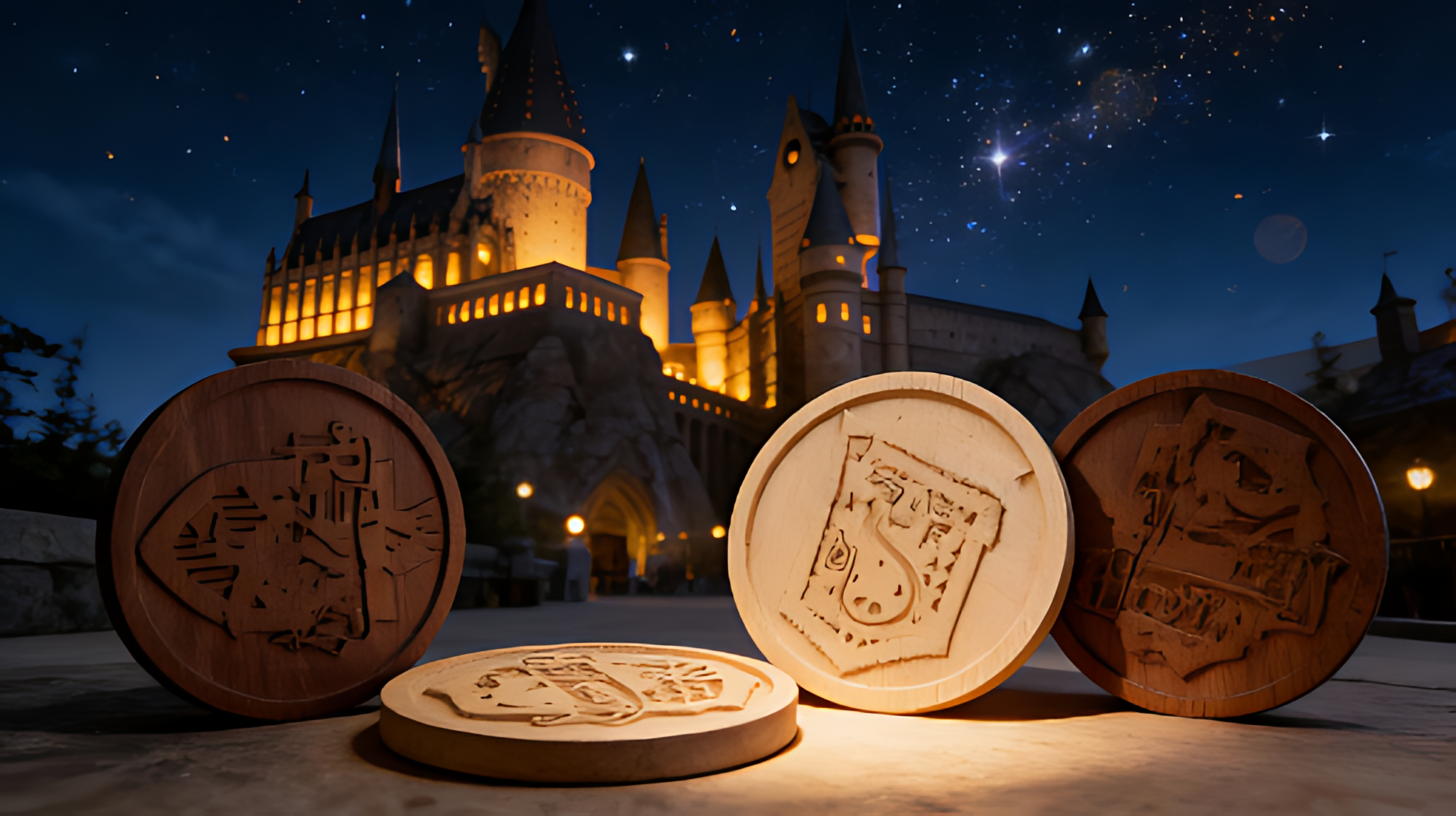 4 Harry Potter Coasters