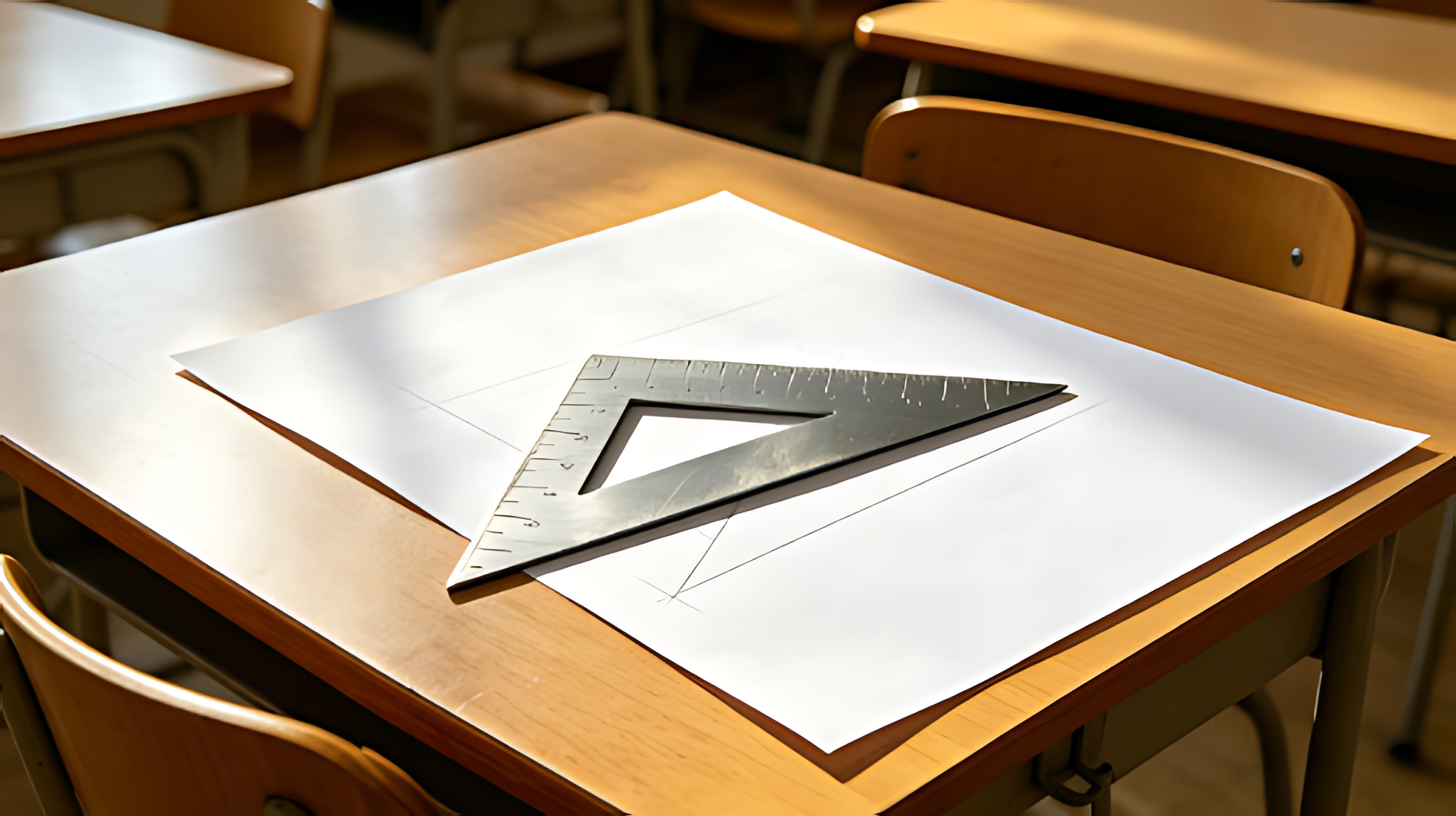 Isosceles right triangle ruler