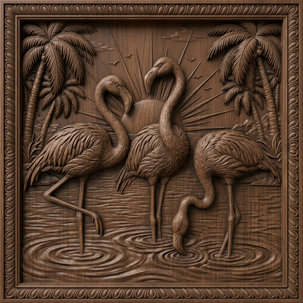 3 flamingos 