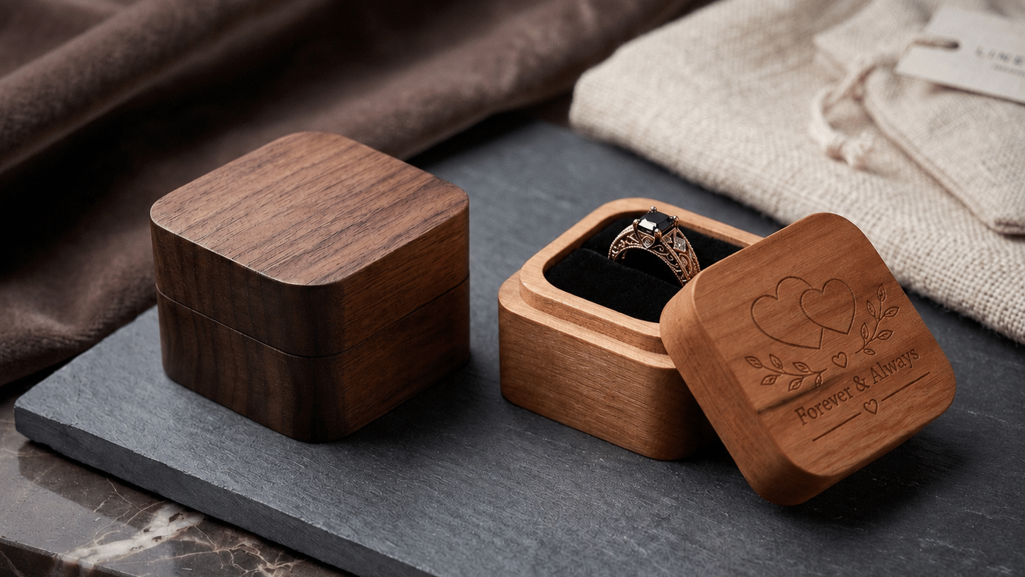 Wooden ring box