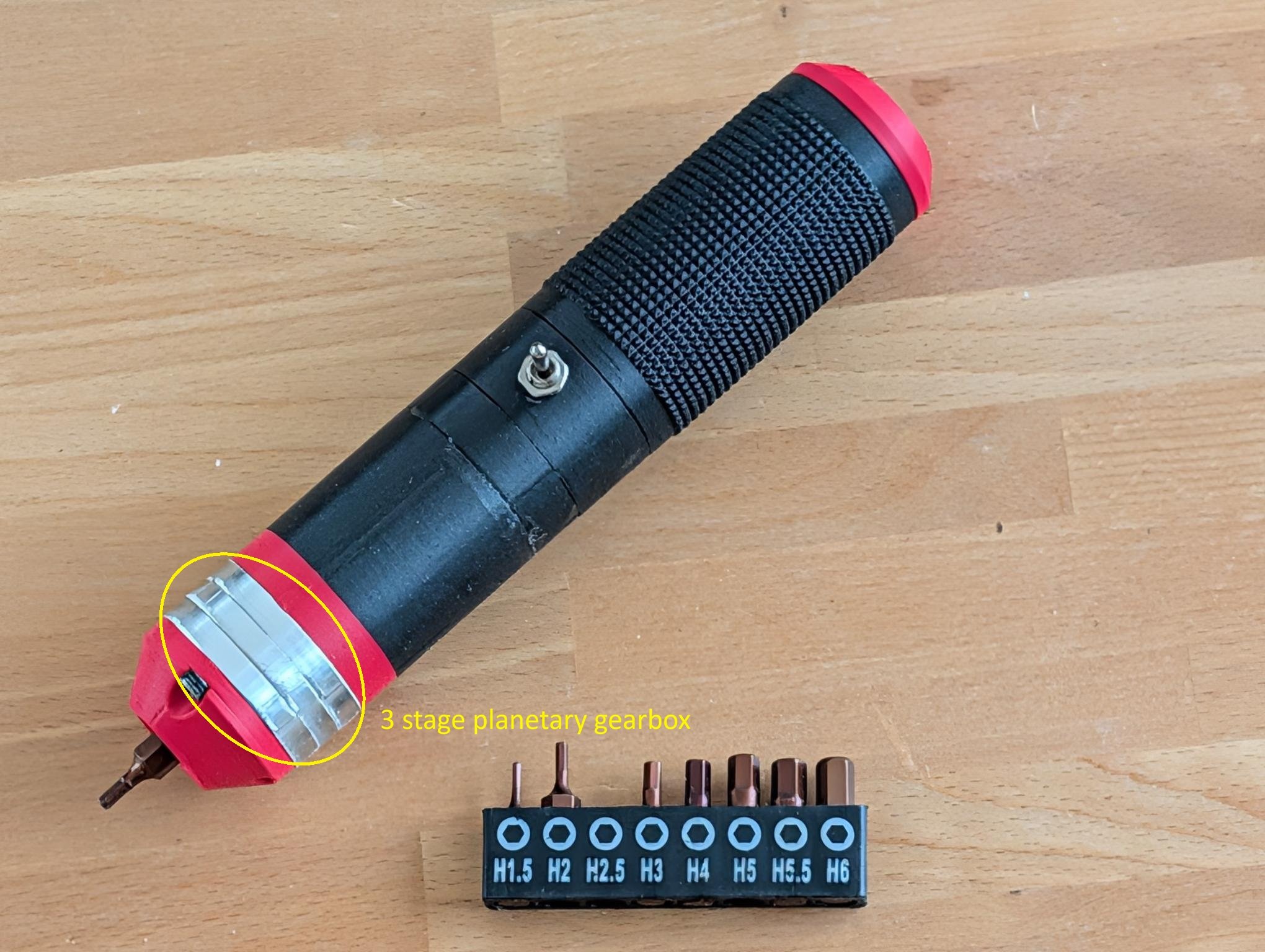 Planetary Gearbox for Electric Screwdriver Prototype