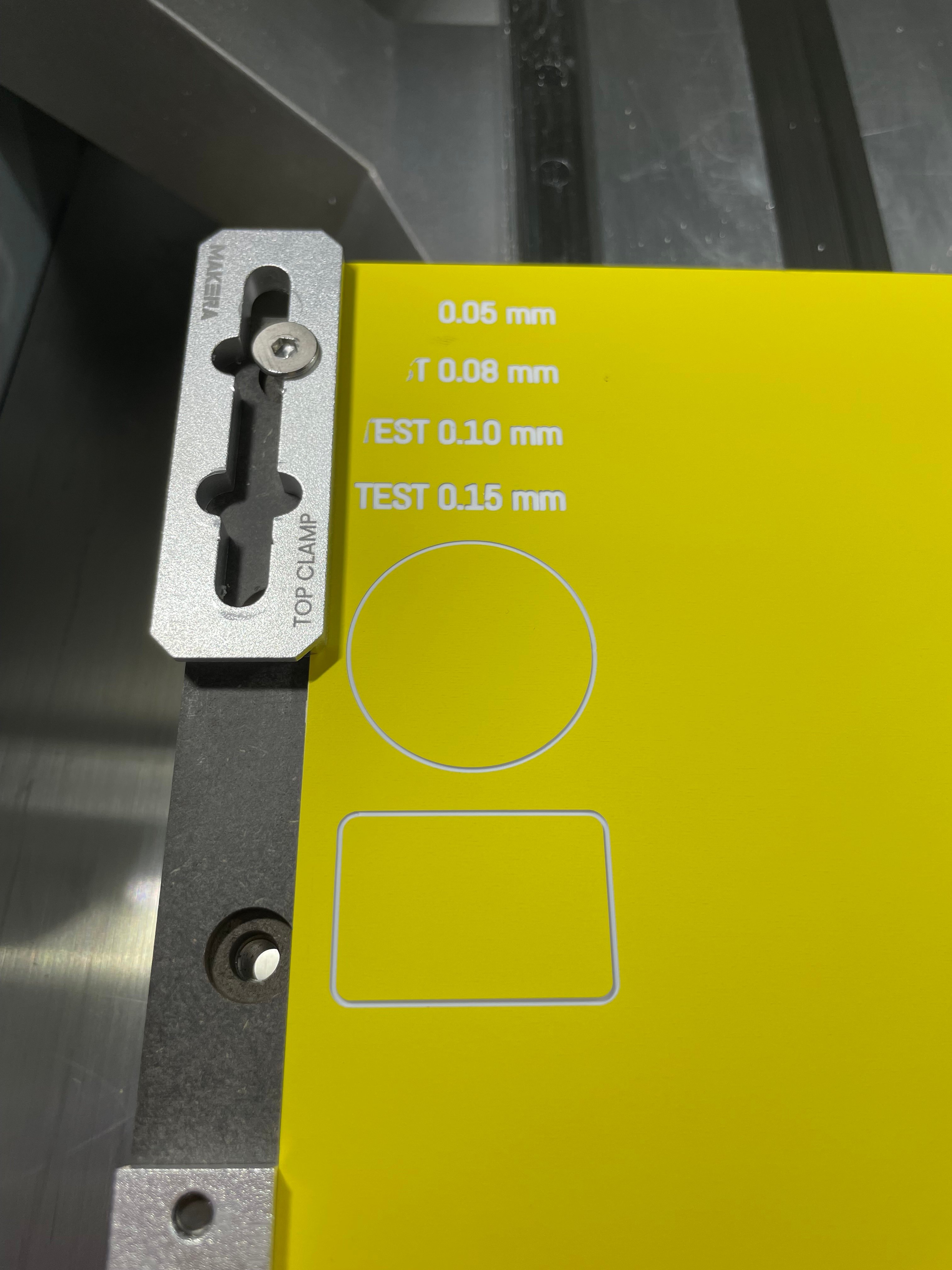 Bicolor Stock depth engraving test (5 minutes only)
