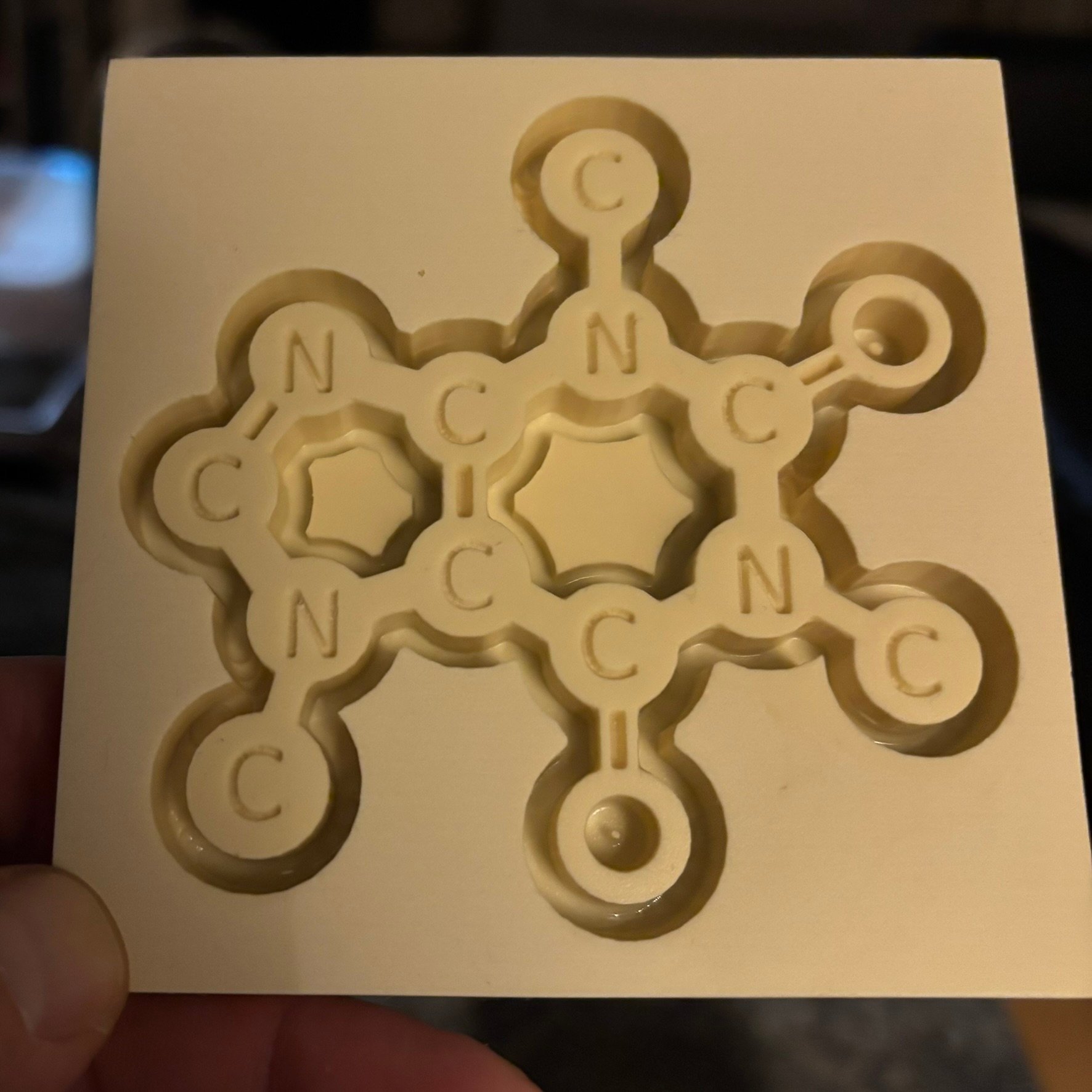 Caffeine molecule coffee cup placemat