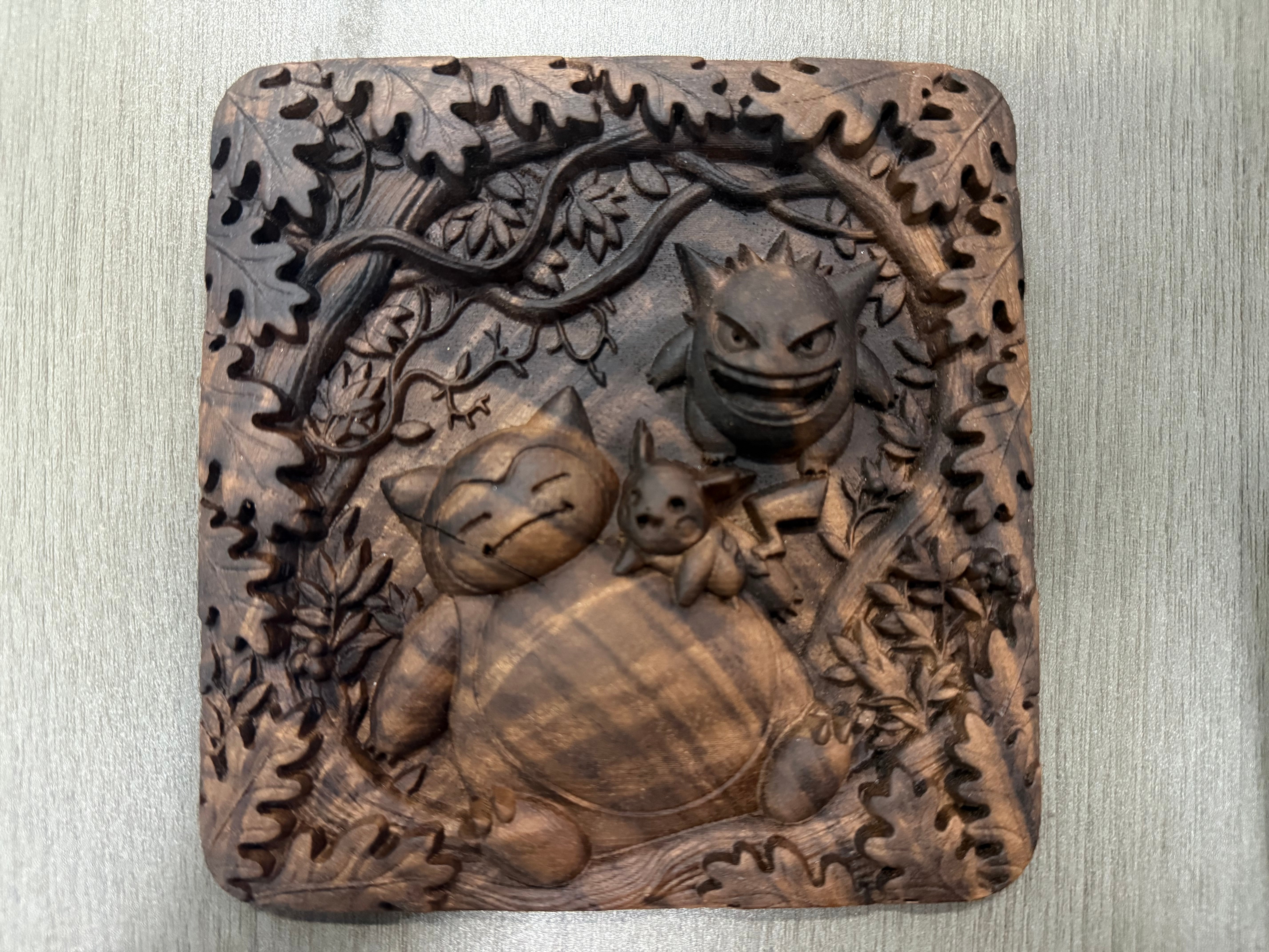 Pokémon Forest Relief (Gengar, Snorlax e Pikachu)
