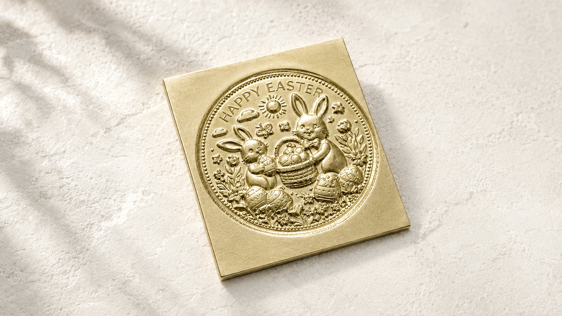 Moneta commemorativa di Pasqua con rilievo