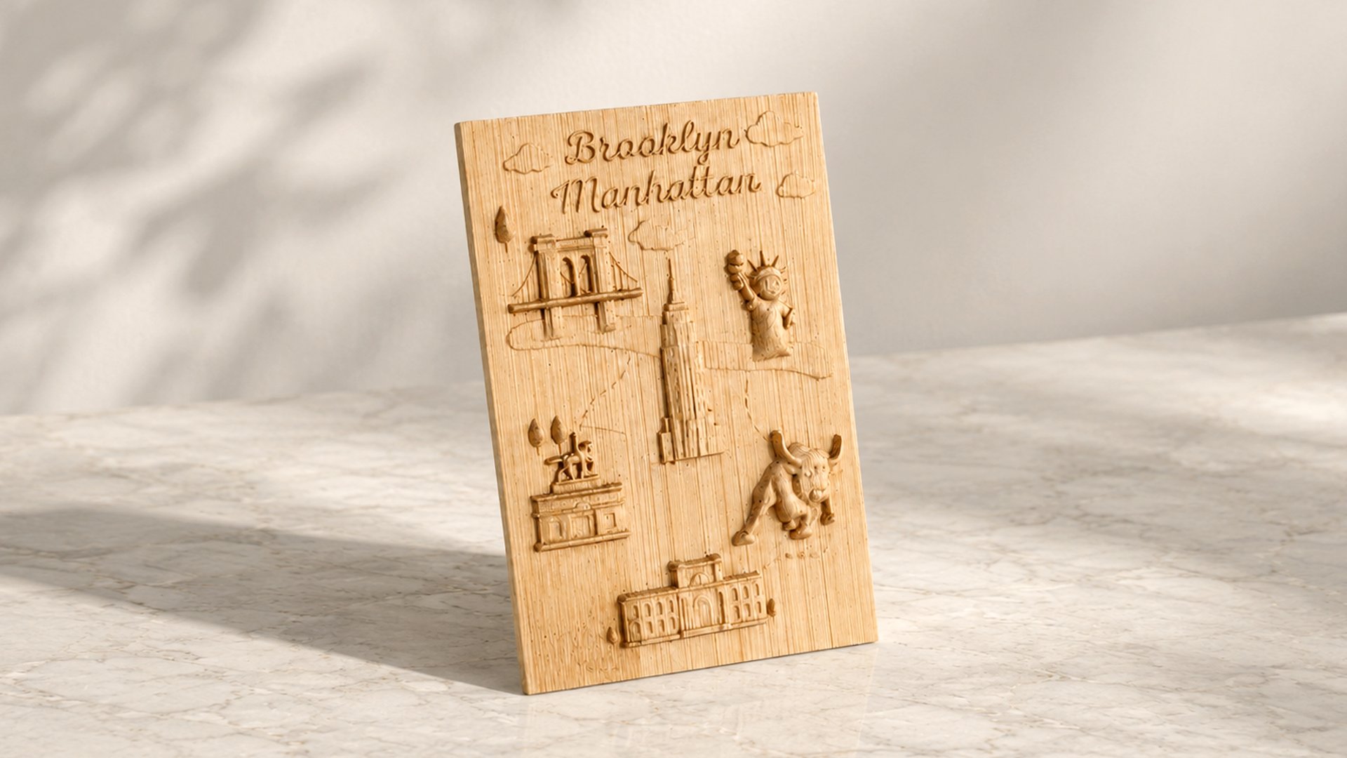 Travel Route Map Fridge Magnet