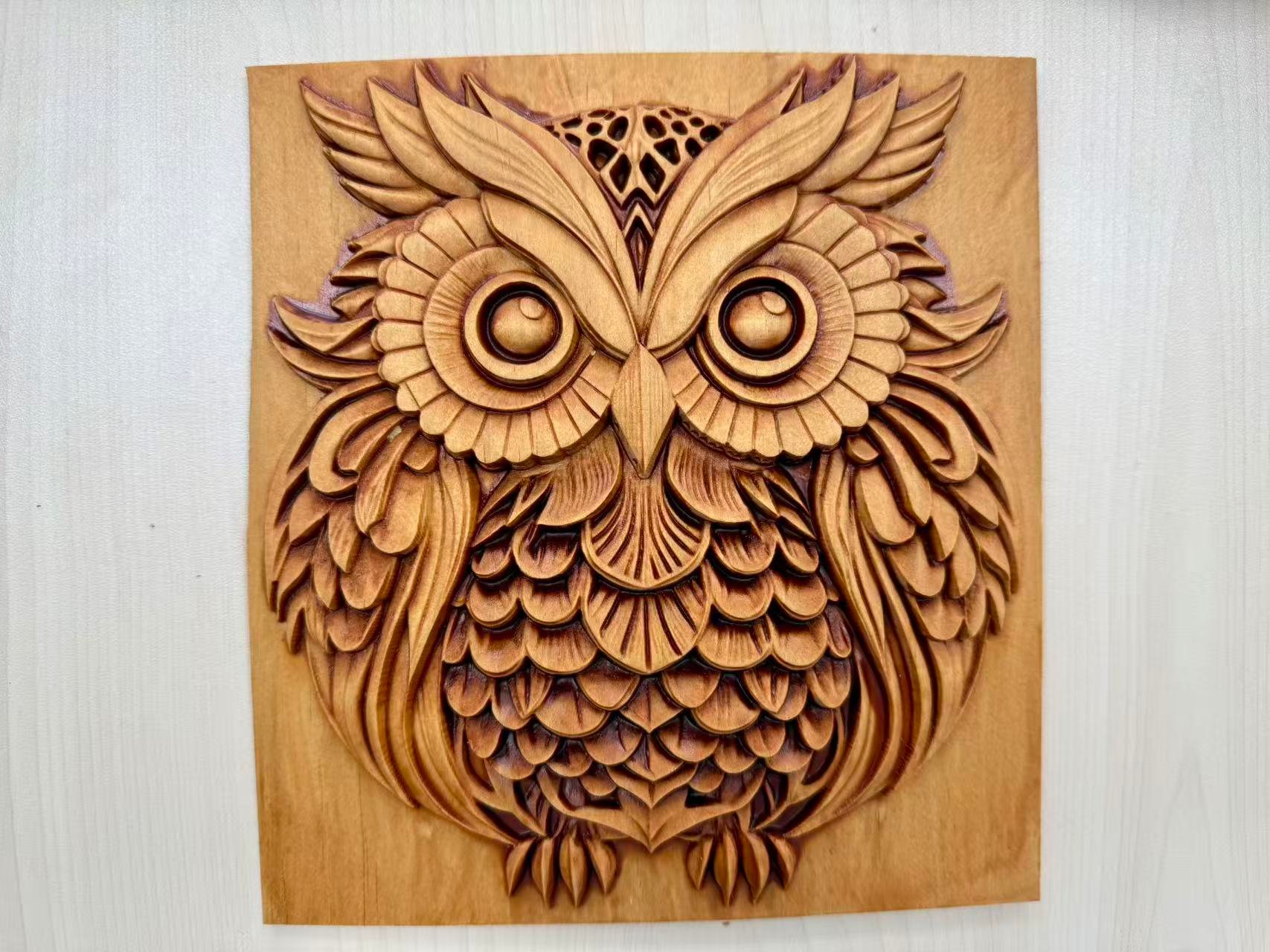 Owl Art Relief