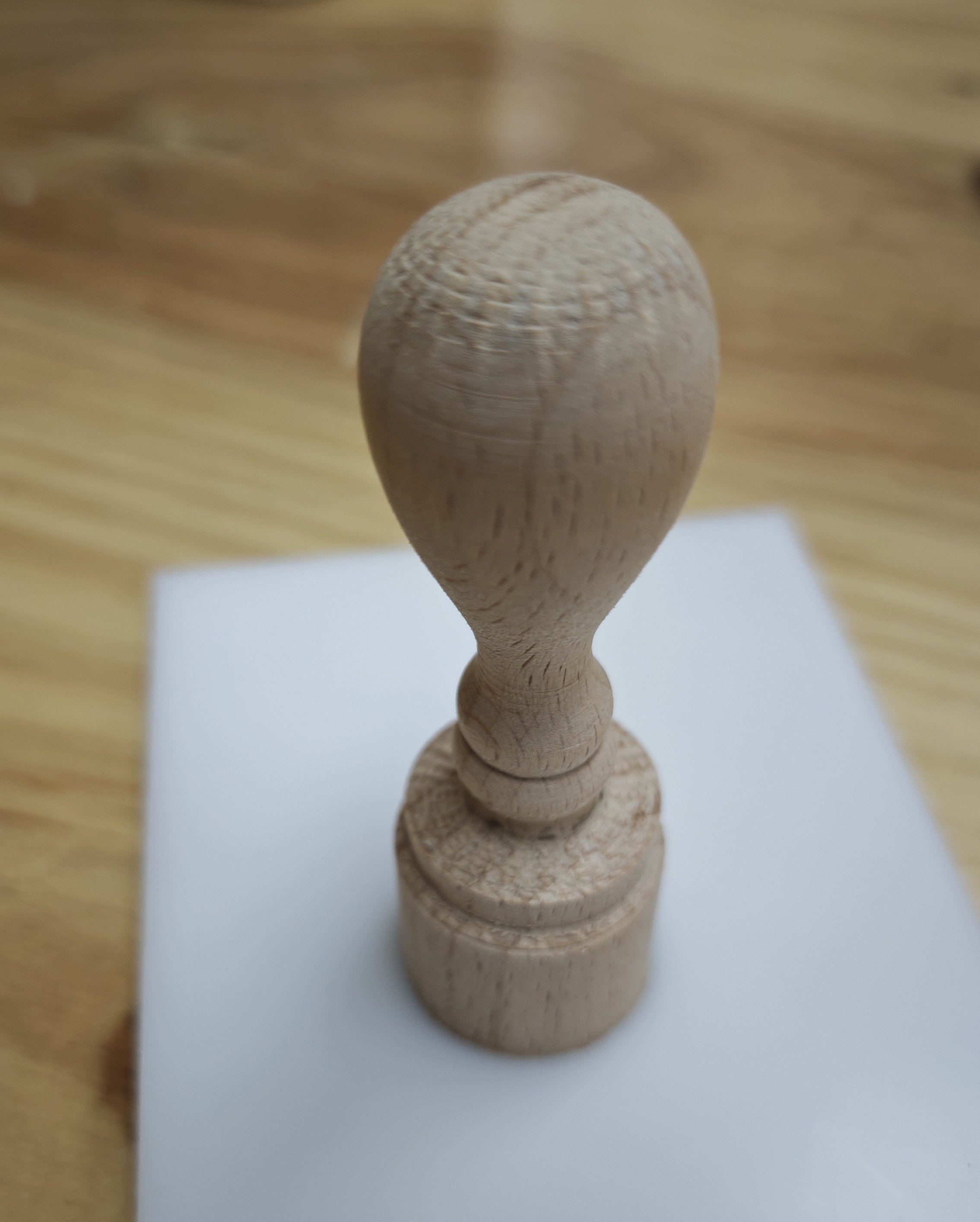  Solid wood round stamp blank
