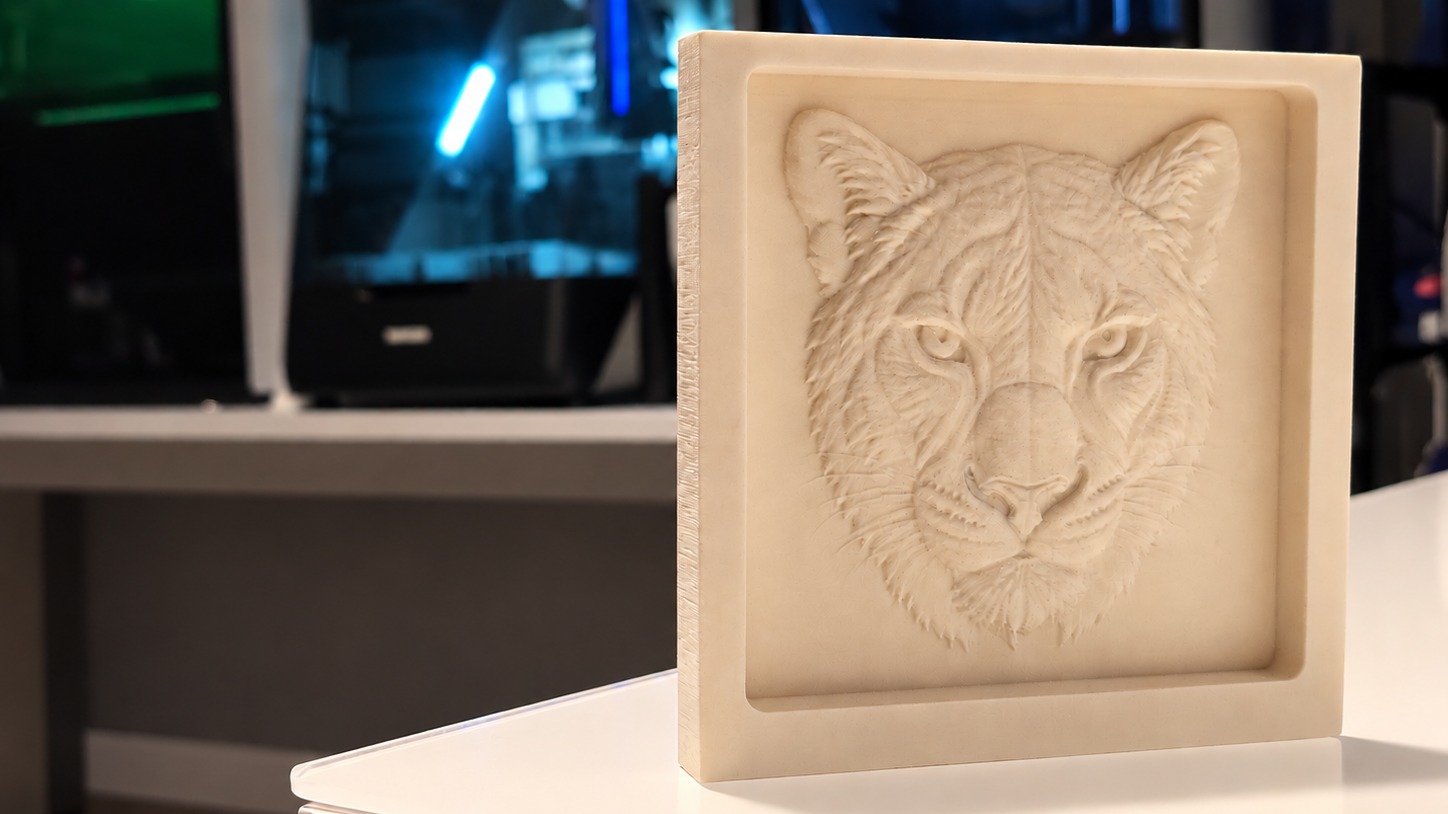 Big Cat Relief – Epoxy CNC Carving