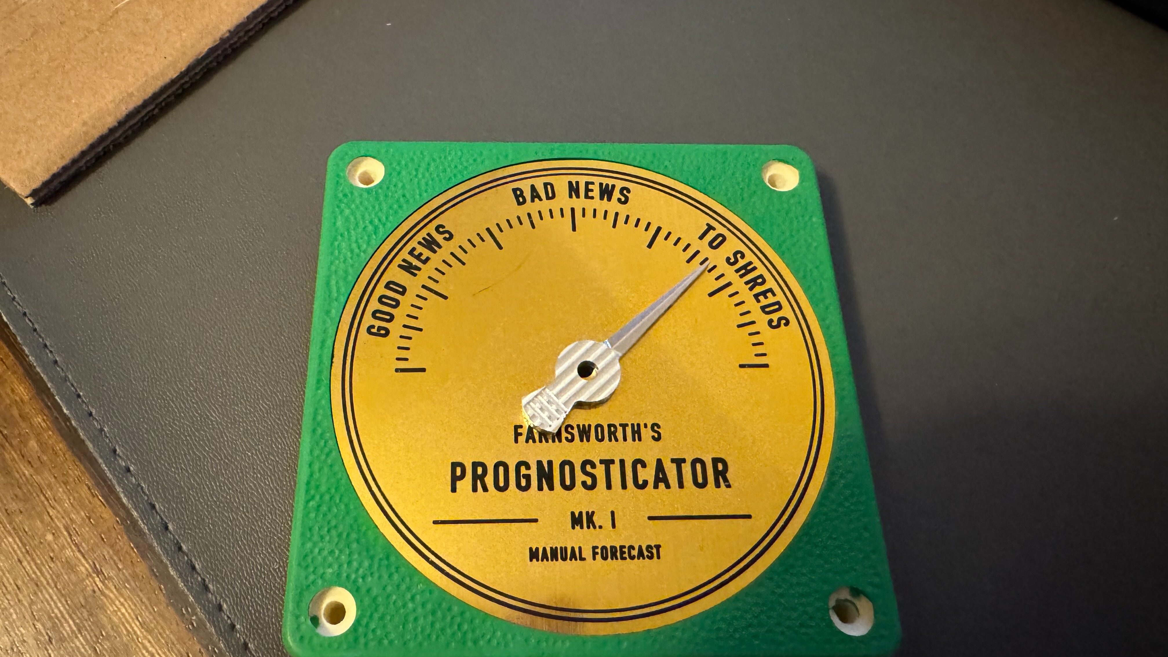 Farnsworth's Prognosticator — Manual Forecast, Mk. I