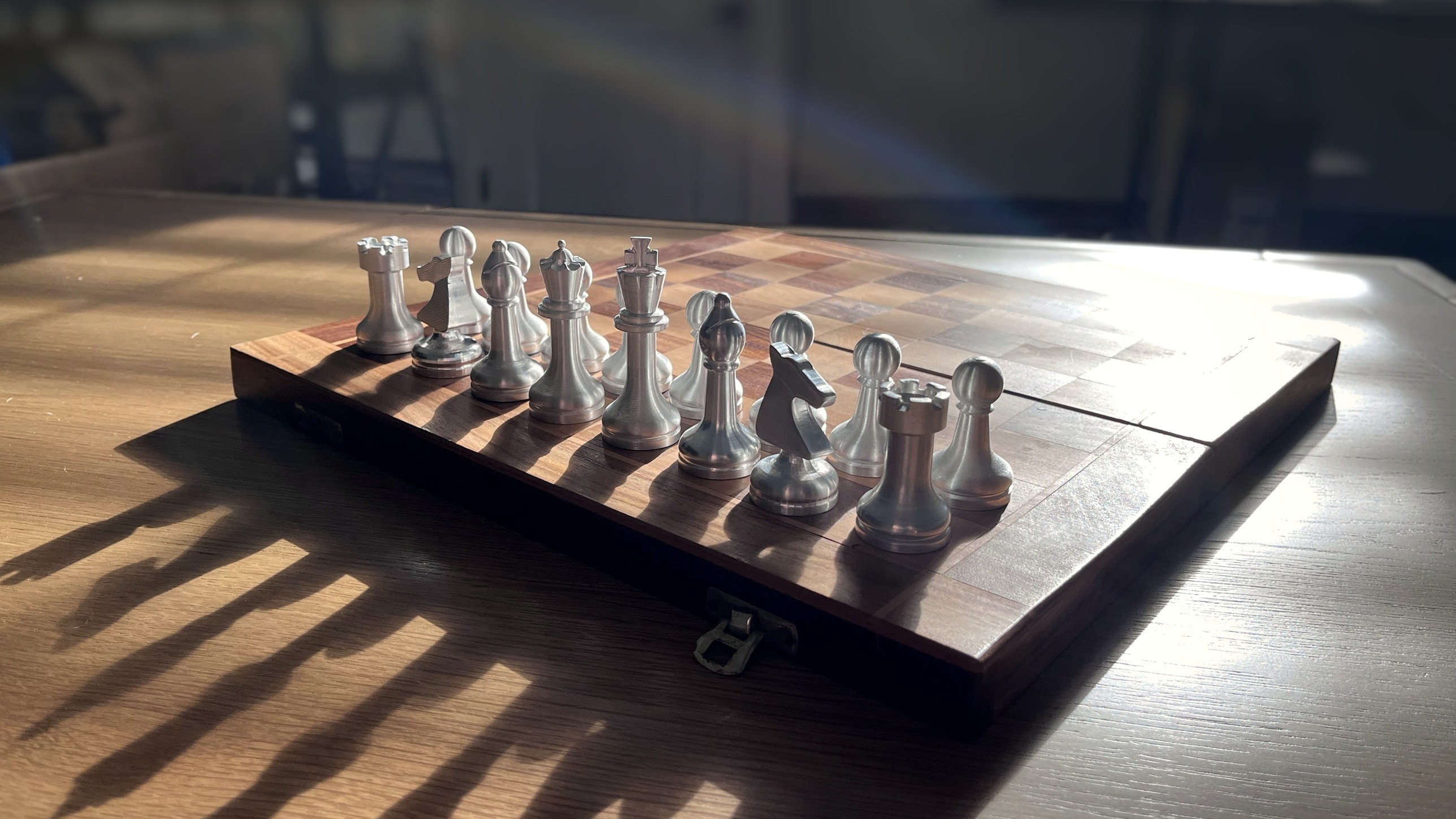 Custom Designed Aluminum Chess Set