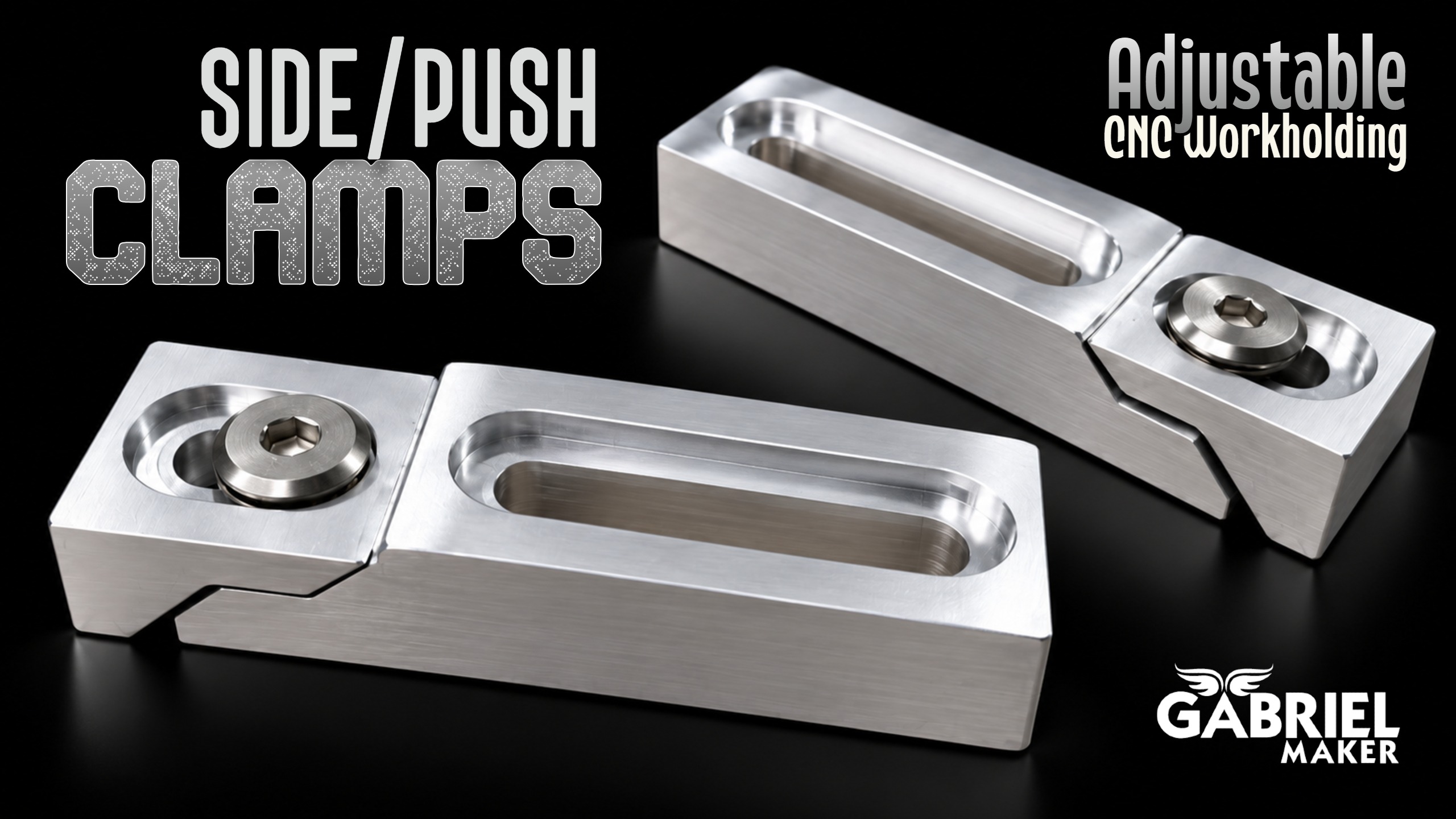 Adjustable Workholding CNC Edge Clamps / Push Clamps for 10mm Stock (Set of 2) Easy 2-Sided Milling